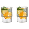 Szklanki ryflowane borokrzemowe 350 ml zestaw 2 szt Livio 1784 Vialli Design