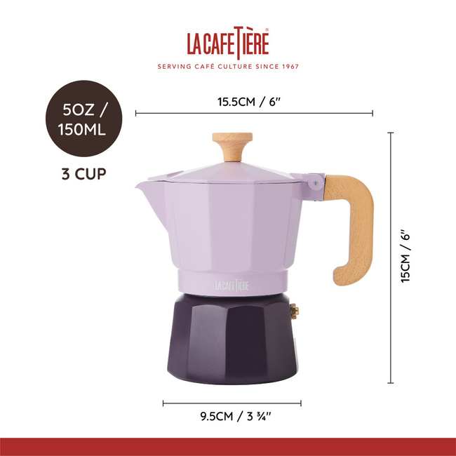 Kawiarka Włoska Venice 3 Cup - Purple La Cafetière