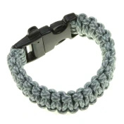 Survivalowa bransoletka Welde paracord Silver Camo z gwizdkiem, 22 cm