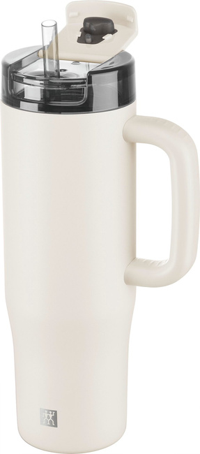 Thermo Plus Kubek termiczny ze słomką - 900 ml, kremowy - Zwilling