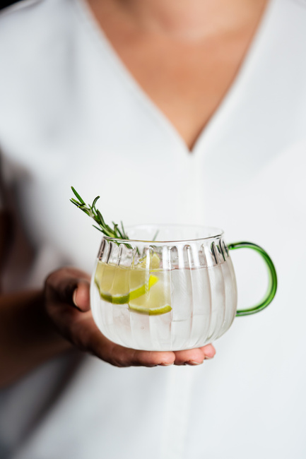 Komplet 2 szklanek z zielonym uchem 350 ml Tulip - Vialli design