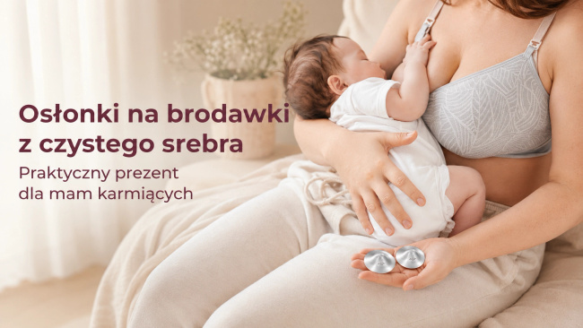 Momcozy NS005 osłonki na piersi srebro próby 999 45mm 2 sztuki