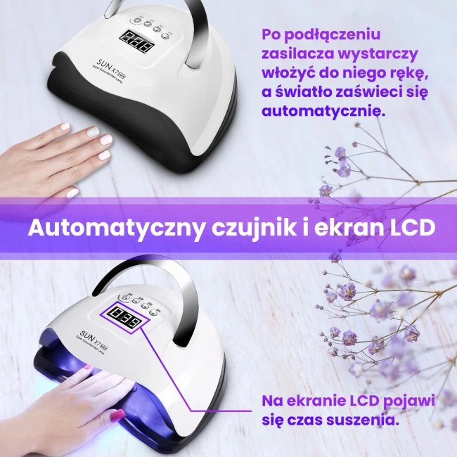Lampa LED UV do paznokci Extralink Beauty 180 W z czujnikiem ruchu