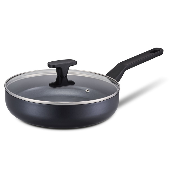 Patelnia głęboka Brabantia Onyx 26 cm ze szklaną pokrywką