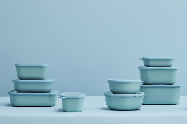 Zestaw 3 Pojemników Cirqula prostokątna 500 1000 2000 White - Mepal