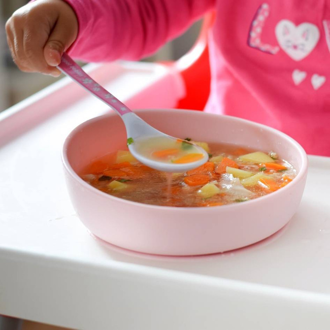 Doidy bowl - miseczka dla dzieci różany