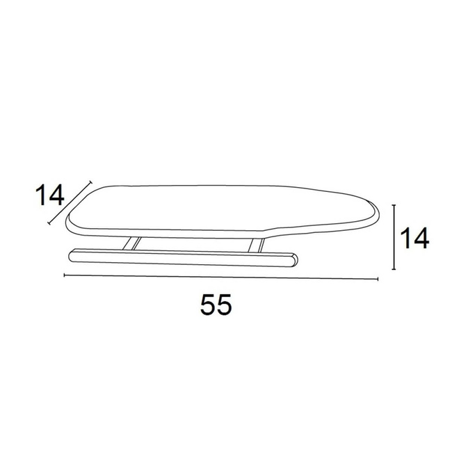 Arredamenti Stiromaniche Deska do prasowania rękawów - 55 x 14 cm, Brązowy