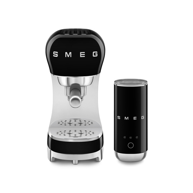 Ekspres kolbowy Smeg ECF12BLEU, czarny, 15 bar, styl lat 50.