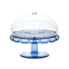 Patera na ciasto z kloszem Guzzini Vanity 30 cm, niebieski denim