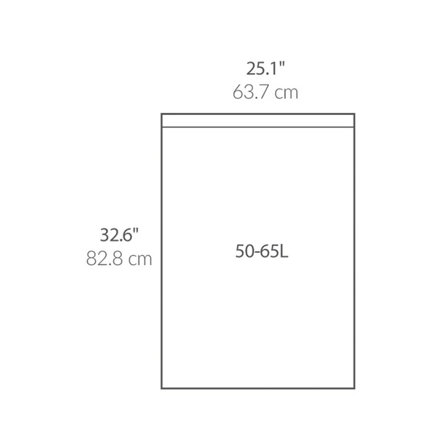 Worki na śmieci Simplehuman Custom Fit kod Q, 50 do 65 l, 100 szt. (5 × 20)