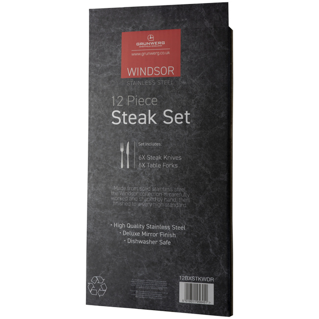 Zestaw sztućcy do steków 6+6 - Grunwerg