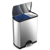 Kosz na śmieci 46L pedałowy Deluxe Recycler - stal FPP Simplehuman