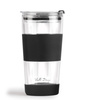 Kubek Termiczny Szklany Ze Słomką 600 Ml Czarny Fuori 30374 - Vialli Design