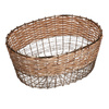Koszyk owalny Rituali Domestici Mettiloqui, metalowy, 29,5 x 22,5 x 13 cm
