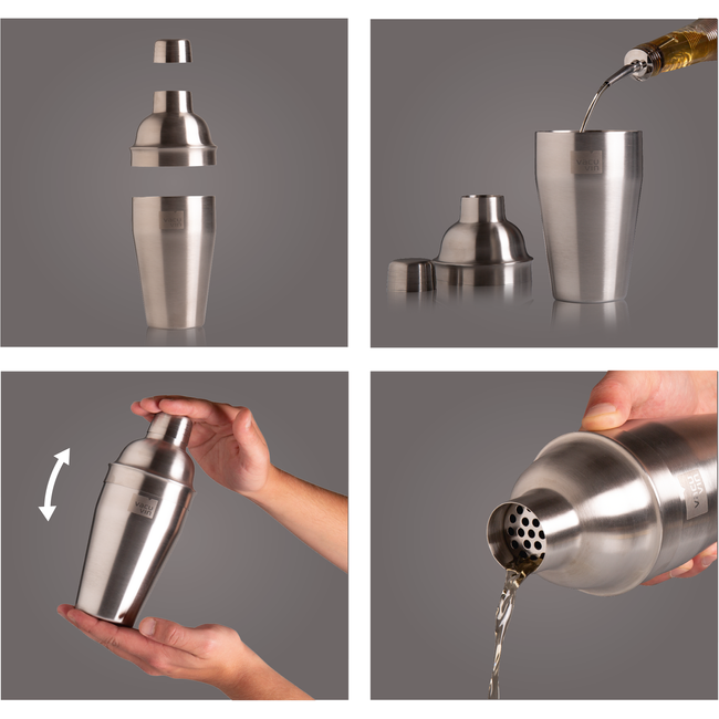 Shaker do koktajli stalowy - Vacu Vin