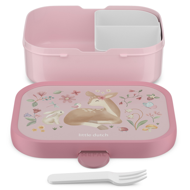 Lunchbox Campus Fairy Garden 750 ml dla dzieci z wkładem i widelczykiem Mepal