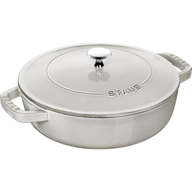Żeliwna patelnia do duszenia z pokrywką 24 cm, Truflowy - Staub
