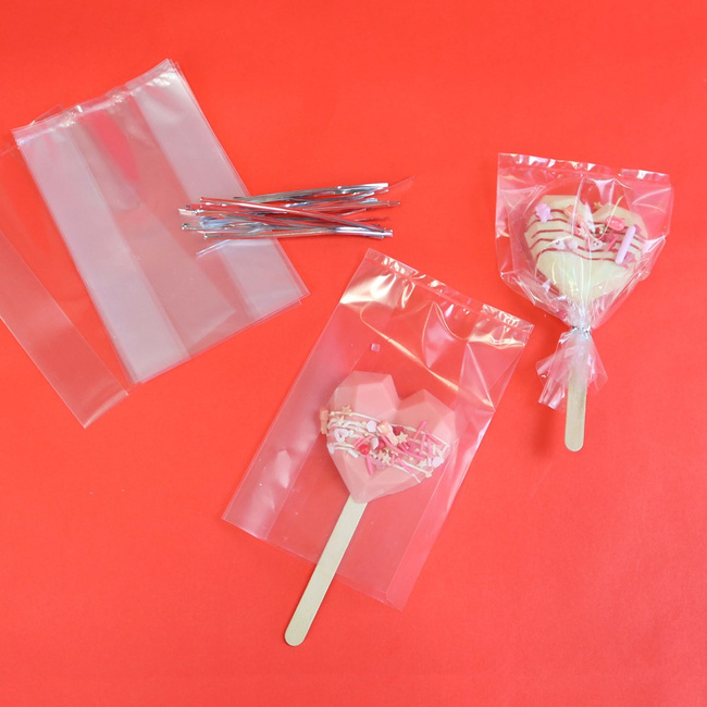 Pme zestaw torebek Cake Pop ze srebrnymi wstążkami