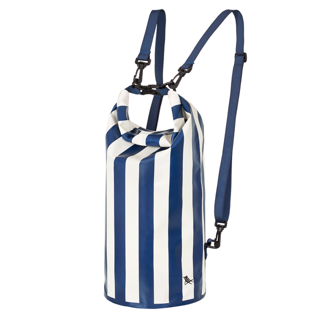 Torba wodoodporna Dock & Bay Whitsunday Blue z zamknięciem rolowanym i paskami plecaka