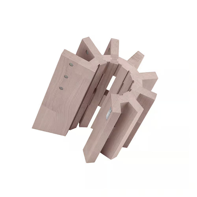 Stojak magnetyczny na noże Artelegno Pisa AL-51/W, lity buk, 8 noży do 28,5 cm