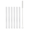 Słomki Szklane Transparent 15cm Zestaw 6 Sztuk Ze Szczoteczką 26582 - Vialli Design