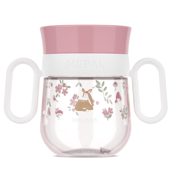 Kubek do nauki picia Mepal Mio 360° 200 ml, wzór Fairy Garden