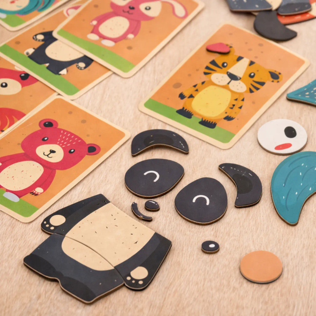 Extralink Kids | Układanka magnetyczna dla dzieci | Książka, Puzzle, 68 el. Zwierzątka