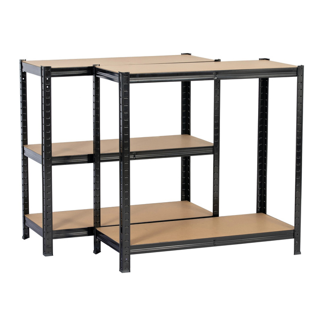 EXTRALINK Regał magazynowy metalowy 180x90x40 czarny metalowe regały magazynowe