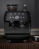 Smeg - Ekspres do kawy, kolbowy z wbudowanym młynkiem EGF03BLMEU 50's Style - czarny