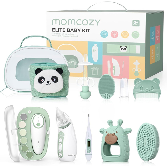 Zestaw pielęgnacyjny dla niemowląt Momcozy All-in-1 Elite Baby Kit z aspiratorem i trymerem
