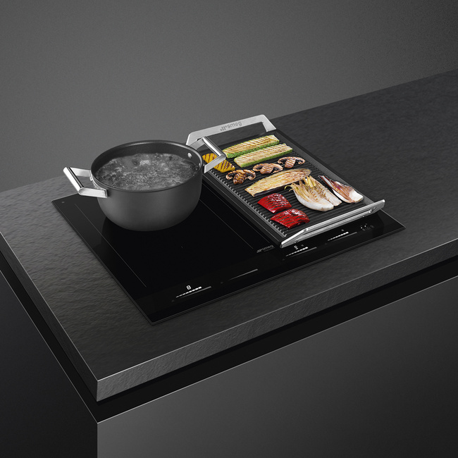 Smeg - Płyta indukcyjna, 60cm, Linea, Black linea Sim1644d czarne szkło.