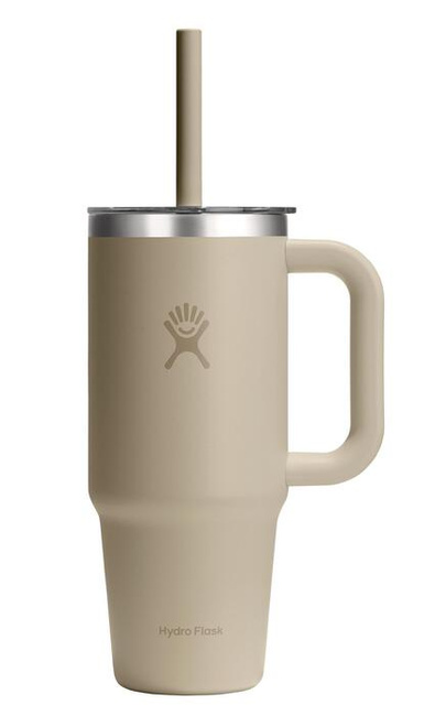 Kubek termiczny Hydro Flask Travel Tumbler 24 oz (710 ml) z uchwytem i słomką, Oat