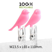 Klamerki plastikowe różowe Qualy