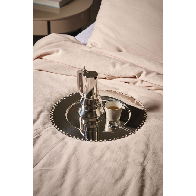 Edges taca/talerz ze stali nierdzewnej 18/10 tłoczonej na zimno il tornitore matto - Alessi