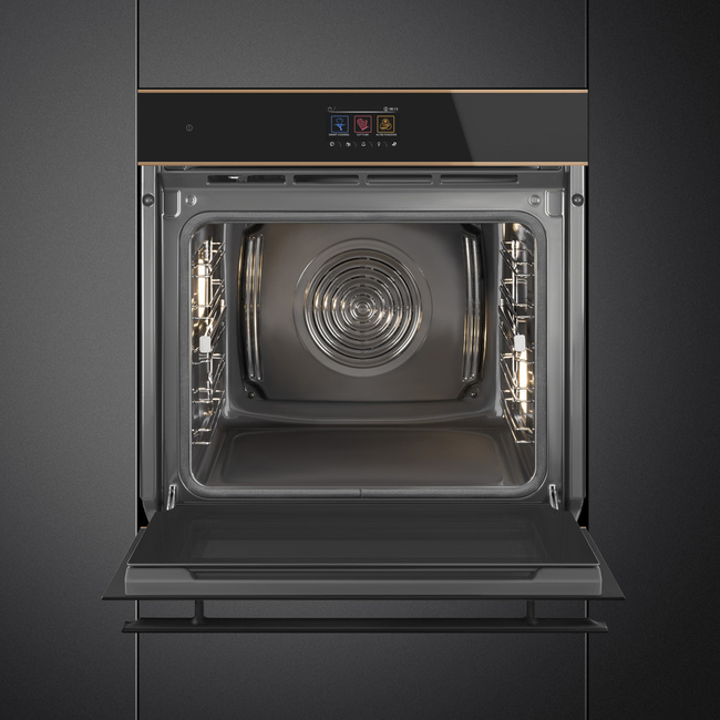 Smeg - Piekarnik, 60 cm, Dsn dsn Sop6604Tpnr Czarne Szkło + Miedź