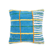 Poduszka dekoracyjna Villa Collection Styles w kolorach niebieskim i żółtym