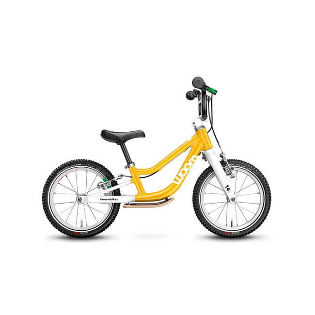 Żółty rowerek biegowy Woom 1 Plus