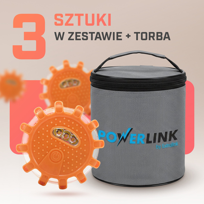 Extralink Smartlife | Sygnalizator drogowy LED | Flara drogowa, 3-set