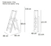 Drabina domowa Arredamenti Kimora 3, 3 stopnie z drewna bukowego, 116 cm, brązowa