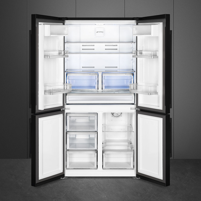 Smeg - Chłodz.-Zamraż., Frenchdoor, Czarny Universal Fq60Nde Czarny.