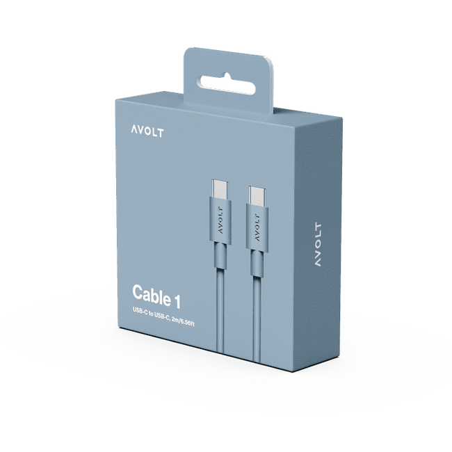 Kabel 1 Usb C Do Ładowania Usb C, 2 M - Niebieski - Avolt