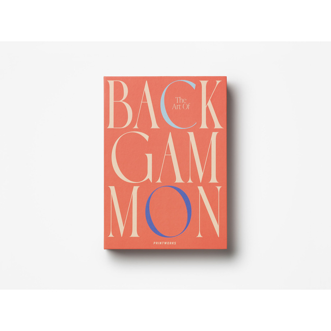 Gra tryktrak Printworks Art of Backgammon, czerwono-niebieska, w formie książki