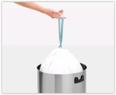 Kosz na śmieci Brabantia Touch Bin 60 l, stal matowa, z szerokim otworem