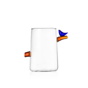 Szklanki long drink z niebieskim ptaszkiem 12 cm - Ichendorf Milano