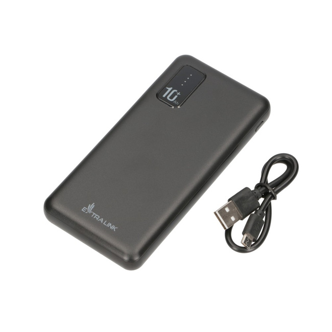 EXTRALINK EPB-098B 10000mAh Powerbank Czarny USB-C szybkie ładowanie przenośny akumulator