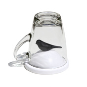 Kubek z podstawką Sparrow czarny 10300-wh-bk - Qualy