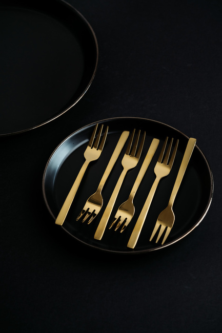 Komplet 6 Łyżeczek Do Herbaty Piano Gold W Pudełku 29507