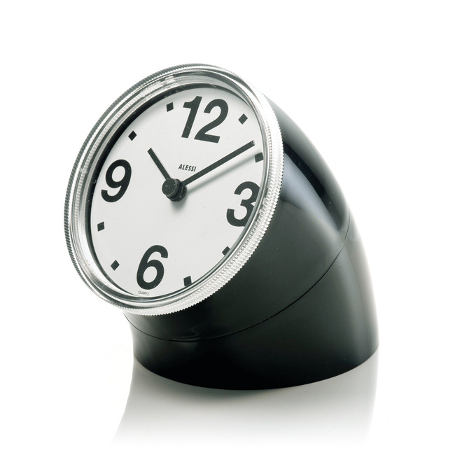 Zegar stołowy, czarny Cronotime - Alessi