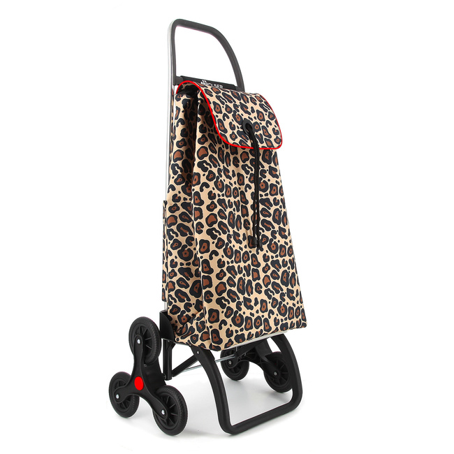 Rolser I-Max Wild 6 Camel wózek schodowy na zakupy 6 kół 43 l aluminiowy