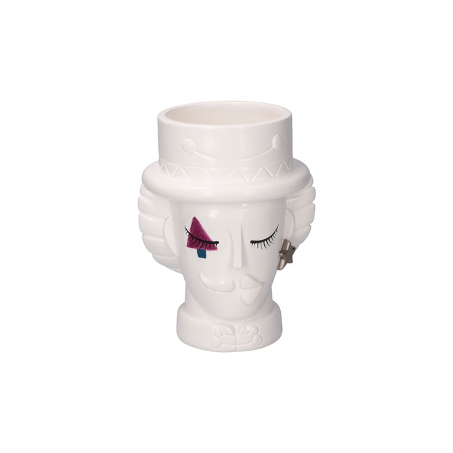Osłonka na doniczkę Rituali Domestici Unafestaatema, dziadek do orzechów, ceramika, 19 cm